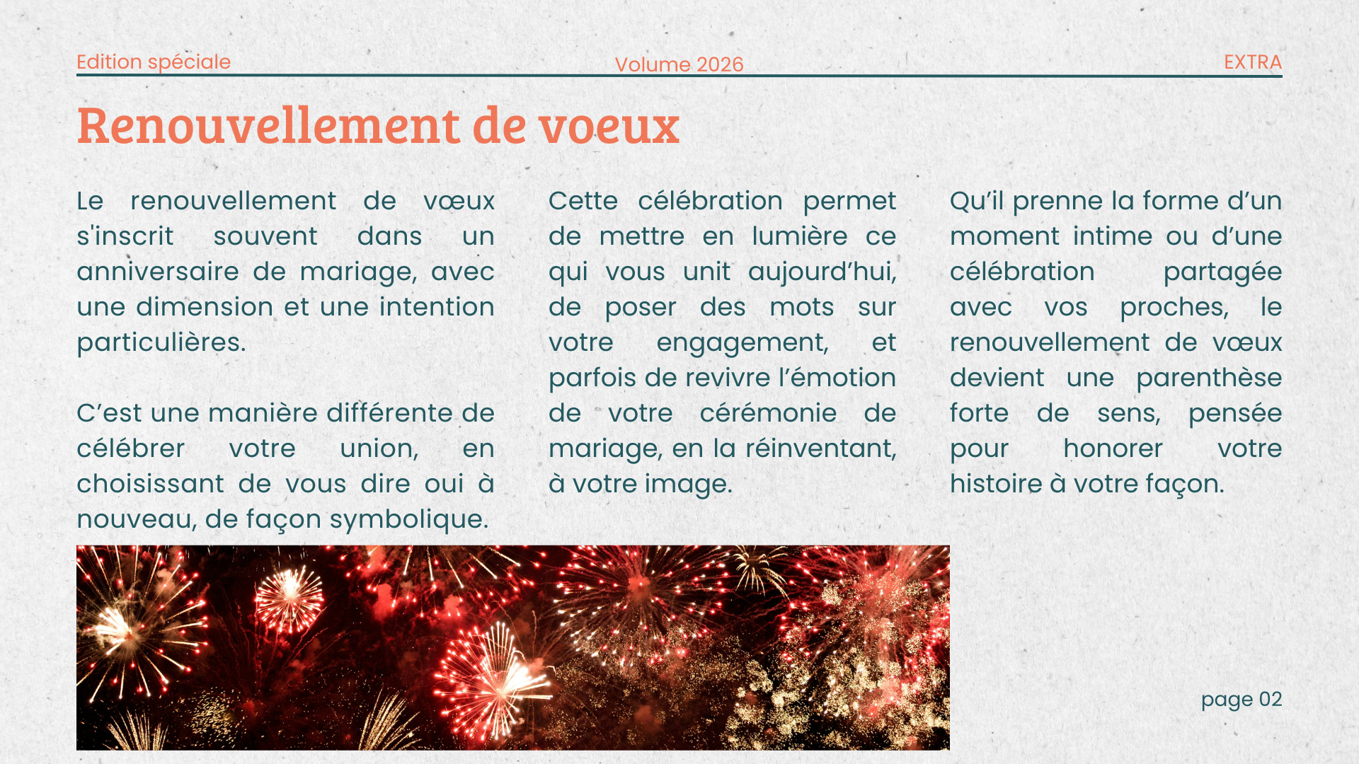 journal renouvellement de voeux